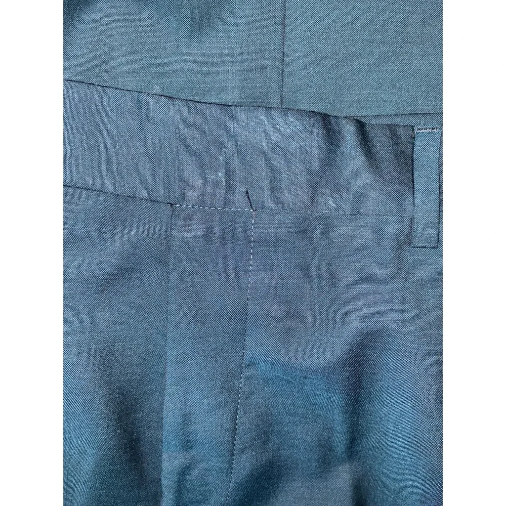 Gucci Uniform Suit Men's 44 Green Wool Mohair Double Breasted *altered, pants 46